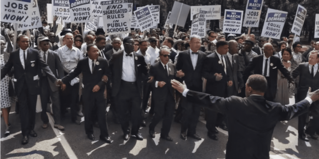 Martin Luther King in the March on Washington for Jobs and Freedom